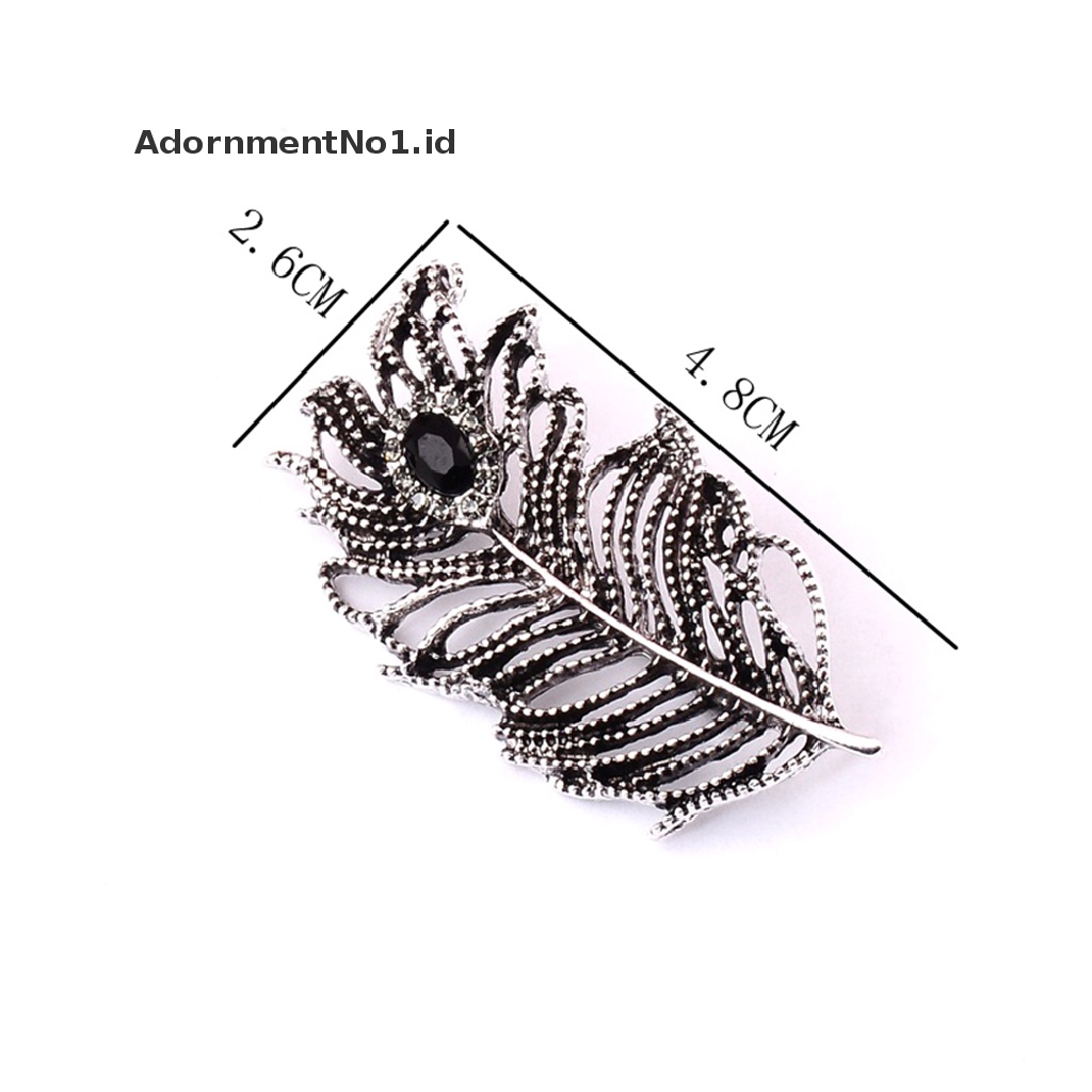 [AdornmentNo1] Trendy Logam Merak Peafowl Bulu Burung Bros Jas Kerah Pin Dan Bros Untuk Wanita Pria Lapel Pin Broches Broach Jewelry [ID]