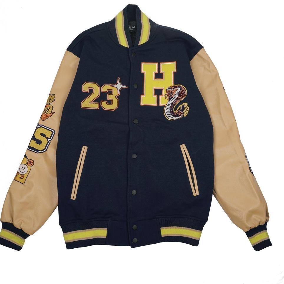 Harga Termurah Himside - Kenta Navy Varsity Jacket