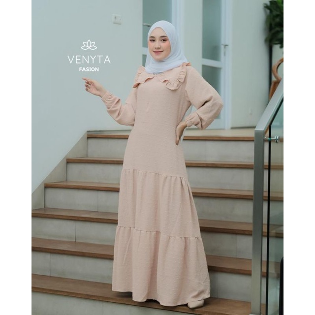 Gamis Crinkle Uragiri Dress Wanita Terbaru Ori Amelia Fashion