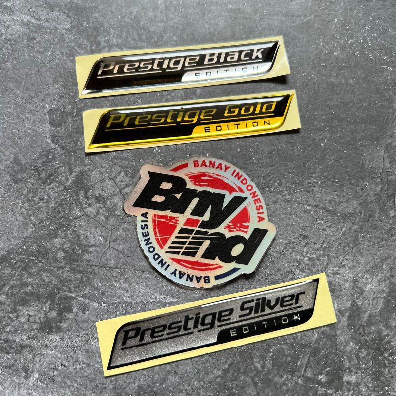 Sticker Emblem PRESTIGE Stiker Emblem PRESTIGE EDITION Timbul