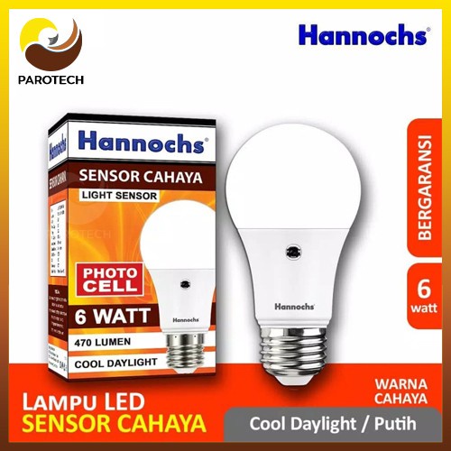 Terlaris Lampu Led Hannochs Hannoch Light Sensor Cahaya Putih