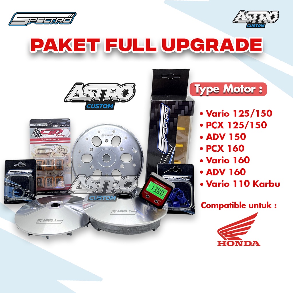 FULL UPGRADE CVT VARIO 125 VARIO 150 PCX 150 ADV 150 MANGKOK KAMPAS GANDA NMAX PER CVT ASTRO RACING