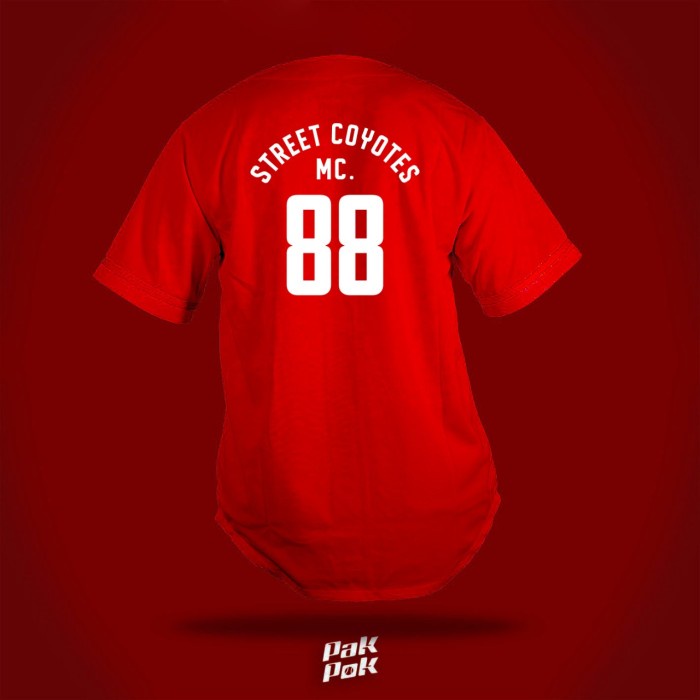 Bisa COD CUSTOM Indonesia Baseball Jersey - Merah Original Asli