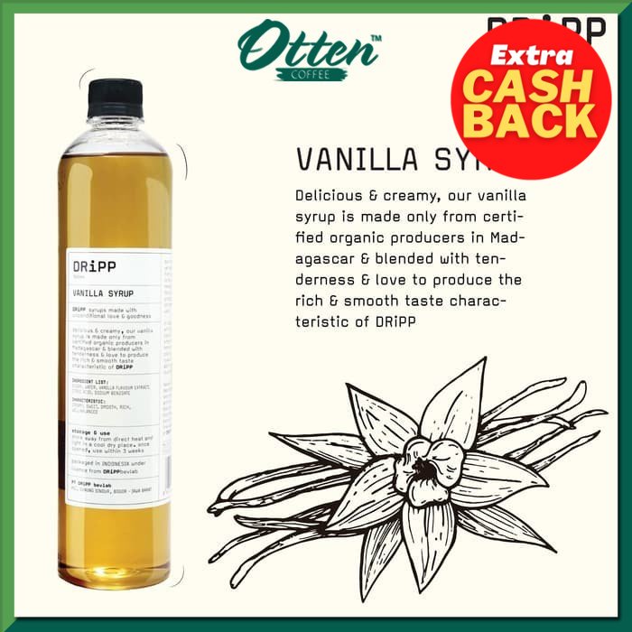 

DRiPP - Syrup Vanilla 760ml - Sirup Minuman Rasa Vanilla