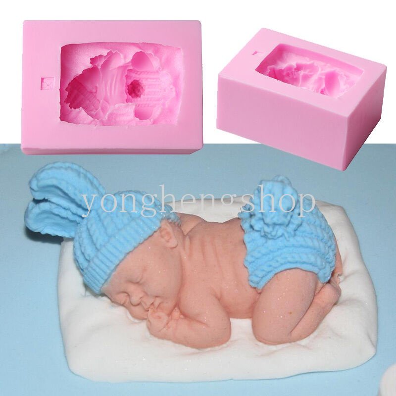 Cetakan Kue / Permen / Cokelat / Lilin / Sabun Aneka Bentuk Bahan Silikon Untuk Aksesoris Dapur DIY