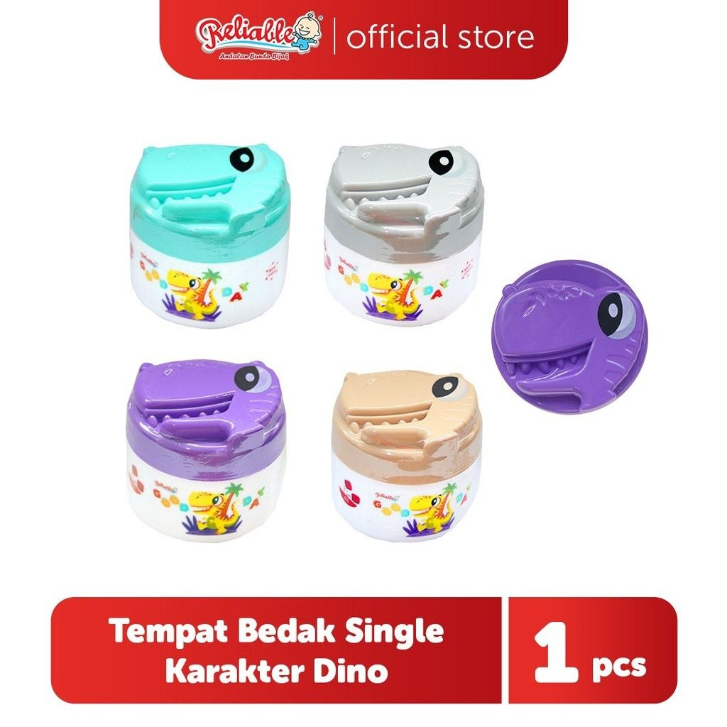 Tempat Bedak Bayi Reliable Single Karakter Motif Dino Kelinci Jerapah