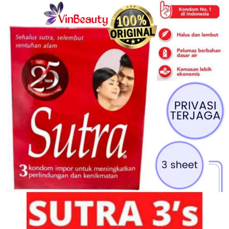 SUTRA KONDOM MERAH ISI 3 SACHET / SUTRA MERAH ISI 3 PC PRIVASI AMAN