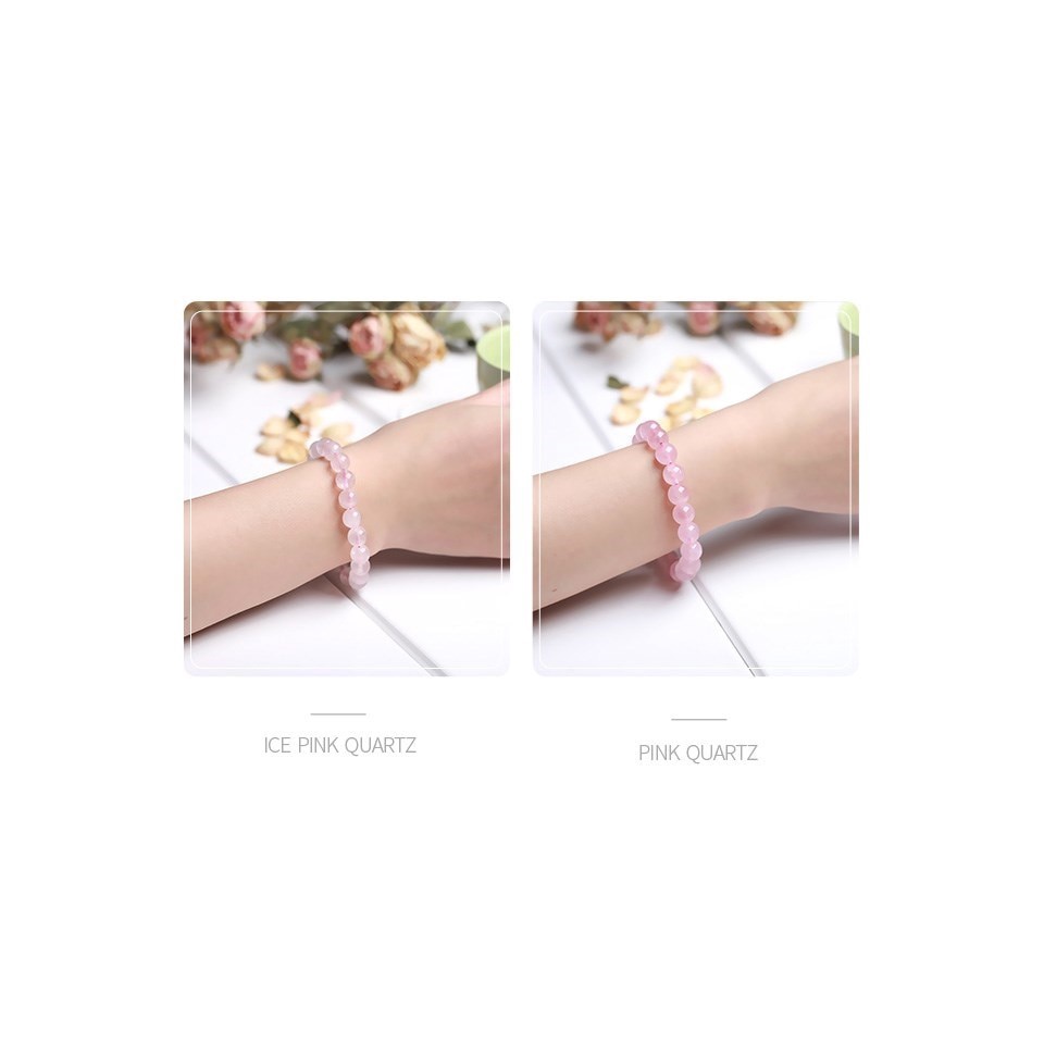 Gelang Natural Rose Quartz