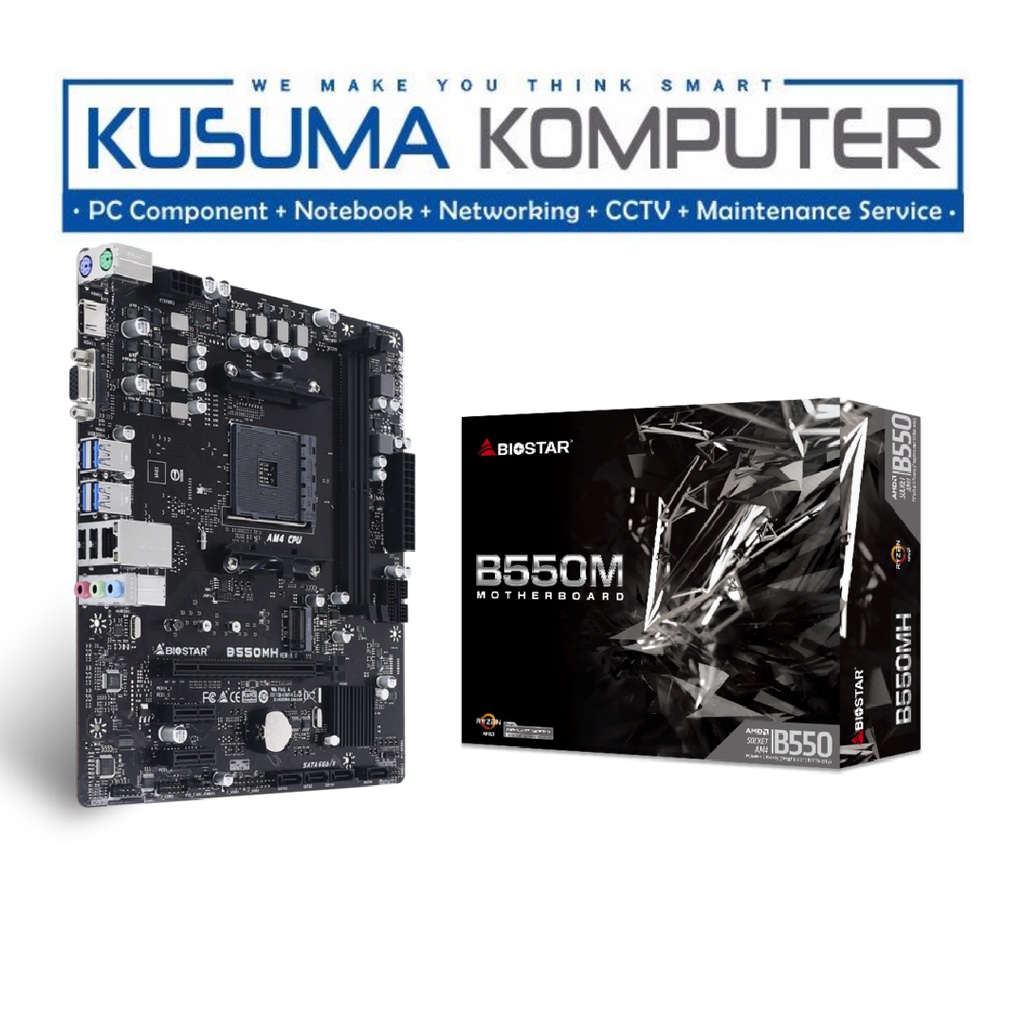 Biostar Motherboard B550MH B550M-H DDR4 PCIe 4.0