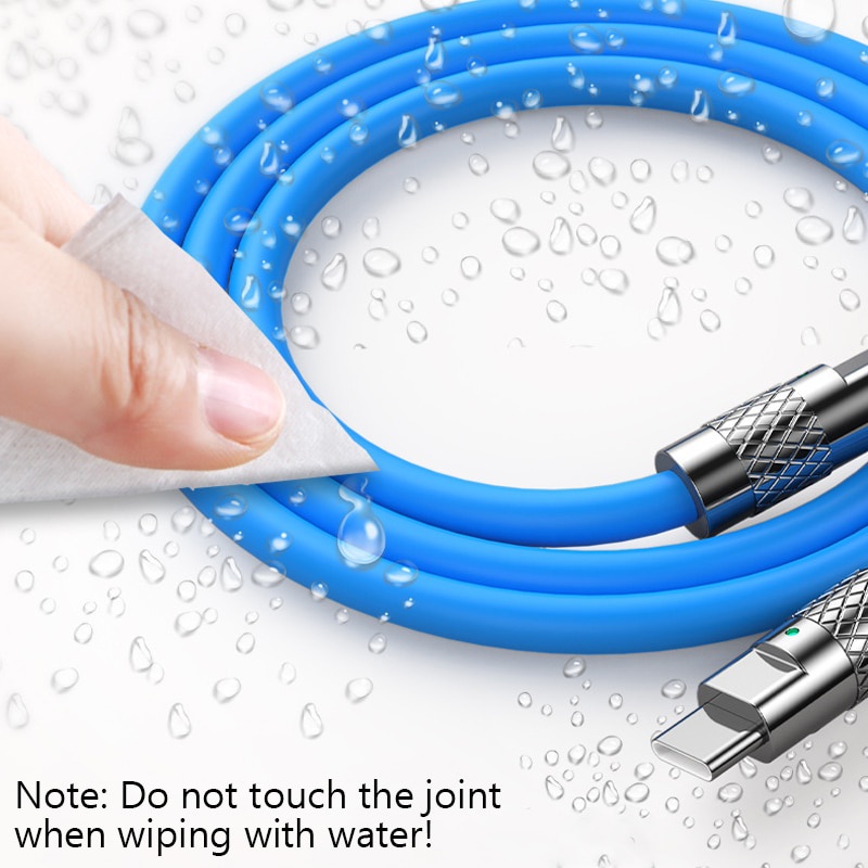 3in1 120W 6A Pengisian Cepat Untuk Tipe-C Micro USB 8-Pin Liquid Silicone USB Cable 1M 2M Tipe PD-C Ke Kabel Charger 8-Pin