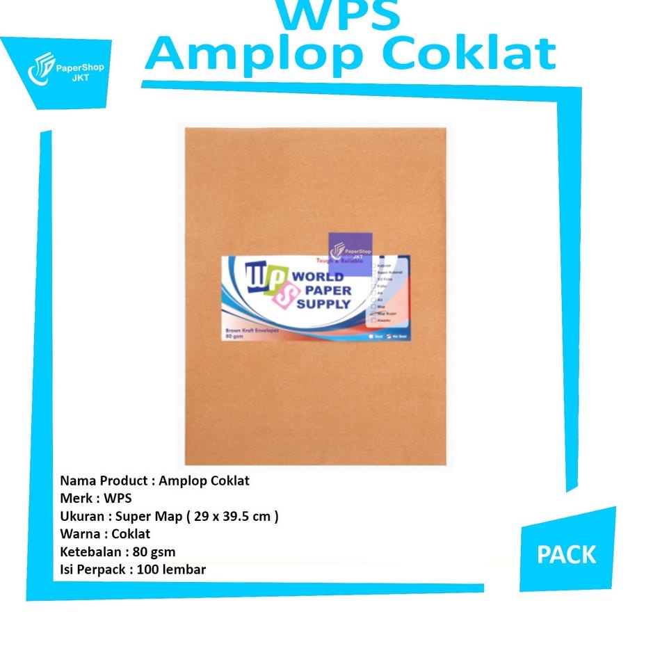 

Stock Update WPS - Amplop Coklat Ukuran Super Map Non Seal -Pack