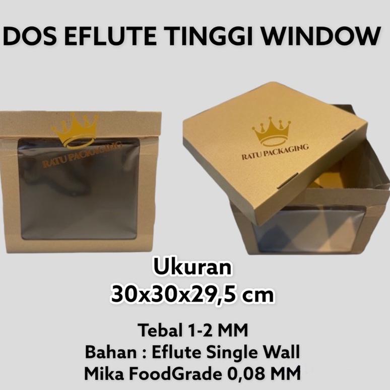 

TERLARIS K21 RATU| Dos EFLUTE MIKA SAMPING Ukuran 30 Tinggi 29,5CM Kardus Kotak Box Dus Tart Kue Eflute / Kotak Hampers Tinggi 29,5Cm ✘