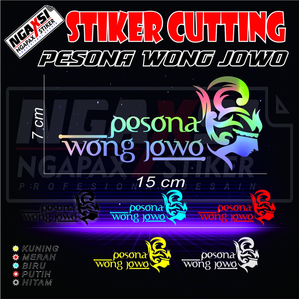 Stiker PESONA WONG JOWO, stiker pesona wong jowo buat motor mobil