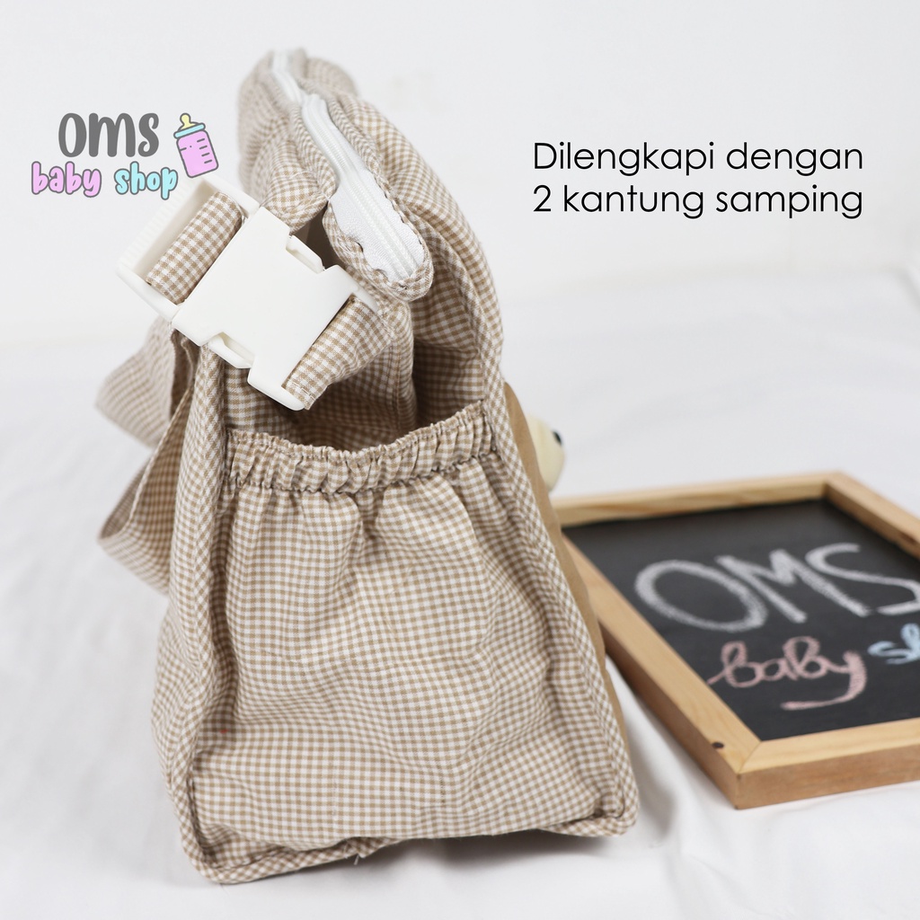 [FREE TAS MIKA] Tas Perlengkapan Bayi / Diaper Bag Motif Boneka Lucu / 30 x 40 cm