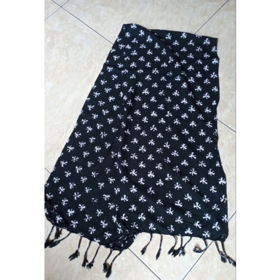 Syal Batik Cap Rumbai Sarung Sunan Azizy Pekalongan