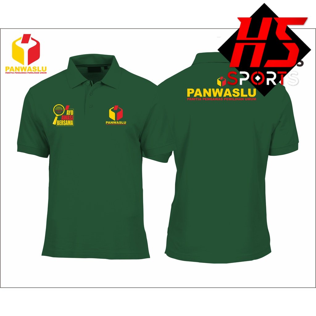 POLO PANWASLU - BAJU KERAH LOGO AYO AWASI BERSAMA KECIL BAJU PANWASLU