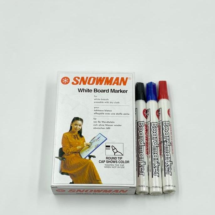 

O29 Spidol Snowman Whiteboard Marker / Papan Tulis Marker Bisa Dihapus BG-12 / BG 12 READY STOCK ㅔ