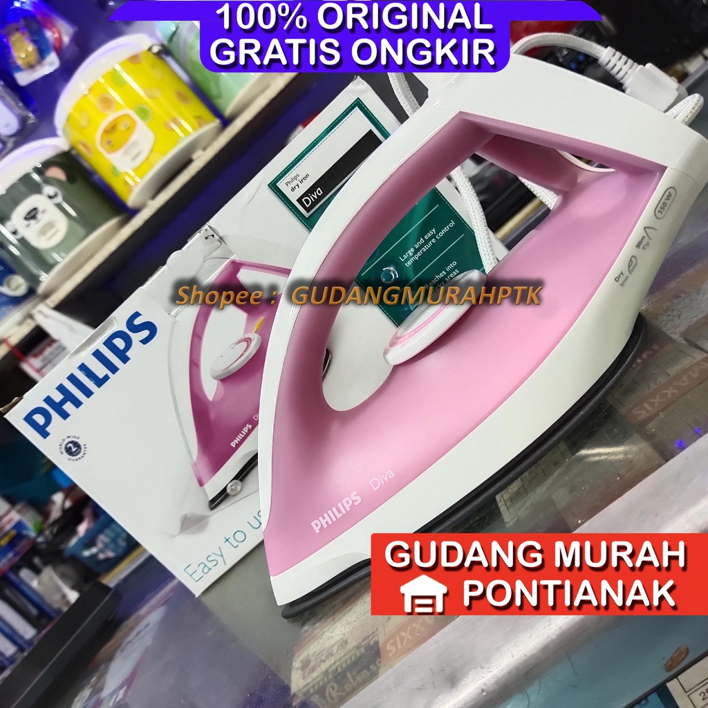 Setrika Philips GC 122 Gosokan Rapi diva iron PINK NEW Warna Baru