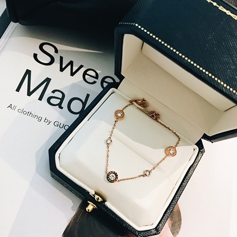 Gelang Warna Rose Gold Gaya Eropa Amerika