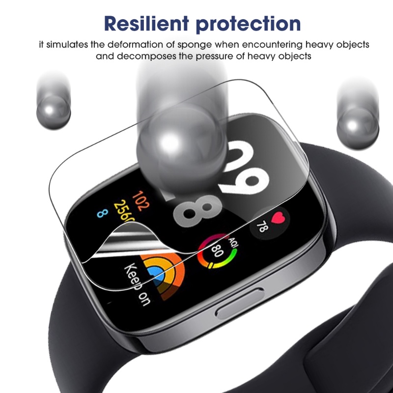 Full Cover HD Anti Pecah Soft TPU Hydrogel Film Pelindung Layar Smartwatch Anti Fingerprint Untuk Xiaomi Redmi Watch3