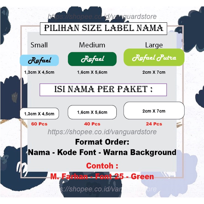 CUSTOM LABEL NAMA SERAGAM SEKOLAH ANAK STIKER KAOS SABLON SETRIKA CUSTOM NAMA PESANTREN NAME TAG LAUNDRY