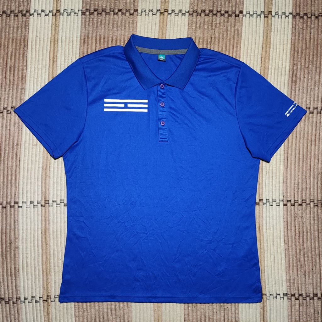 Kaos Polo Dry Pria WIFF WAFF GOLF Biru Size XL Branded Second Preloved