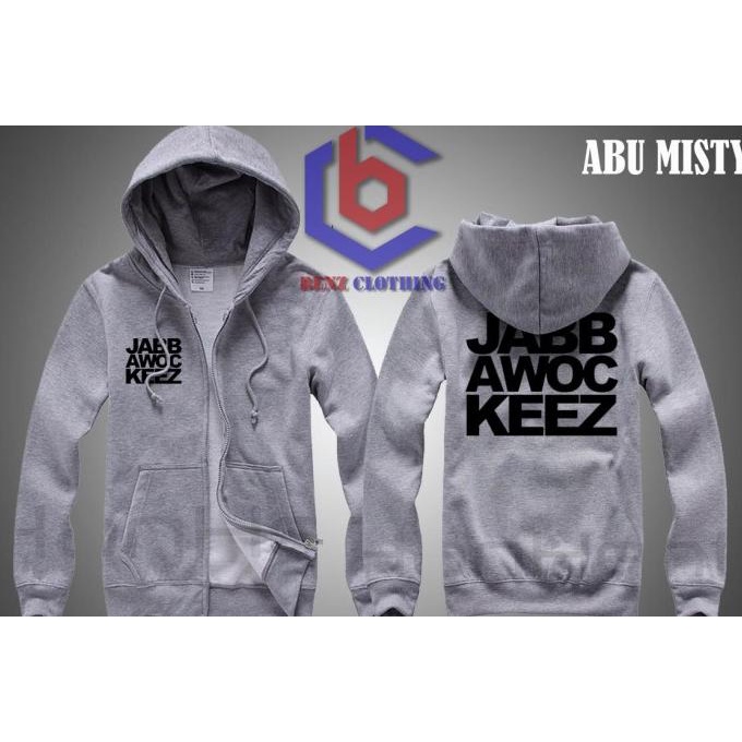 Jaket Hoodie Sweater Jabbawockeez  Outerwear Pria Wanita Zipper Resleting Depan Polos Sablon Polyfle