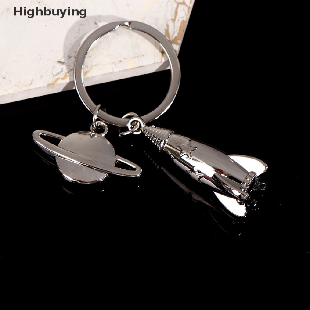 Hbid Gantungan Kunci Roket Logam Pria Dream Planet Spaceship Key Chain Space Travelling Glory