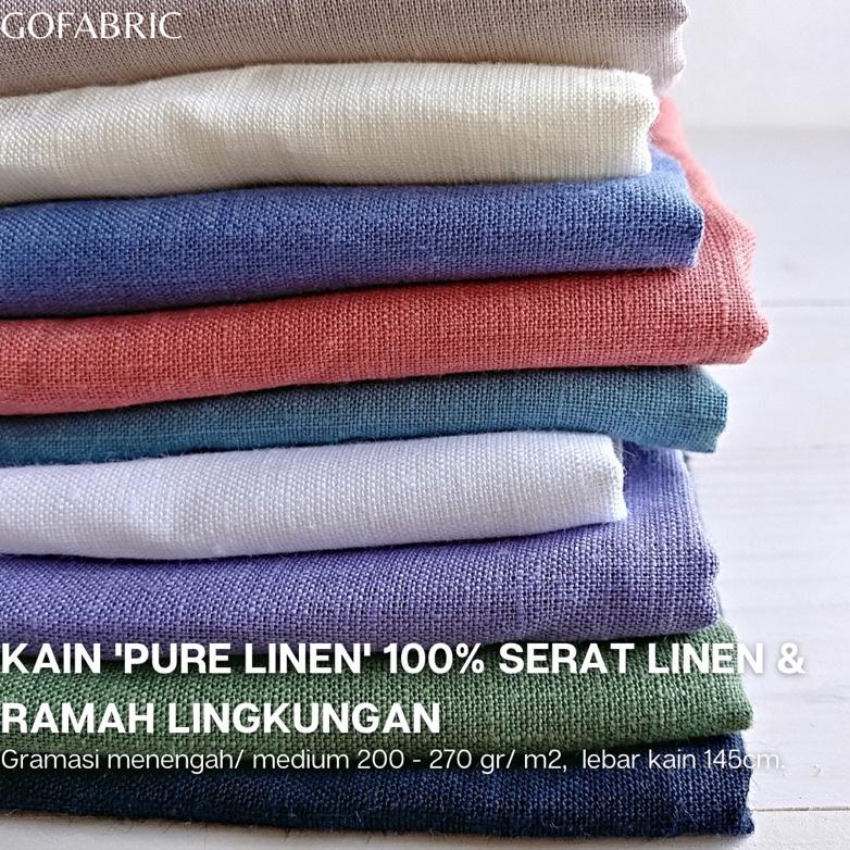 [0656] Kain Linen Kain Pure Linen Kain Linen Polos Bahan Linen