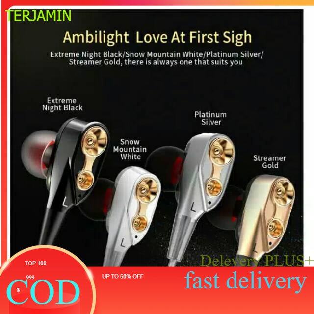Headset Dual Drive QkZ Ck8 Terjamin