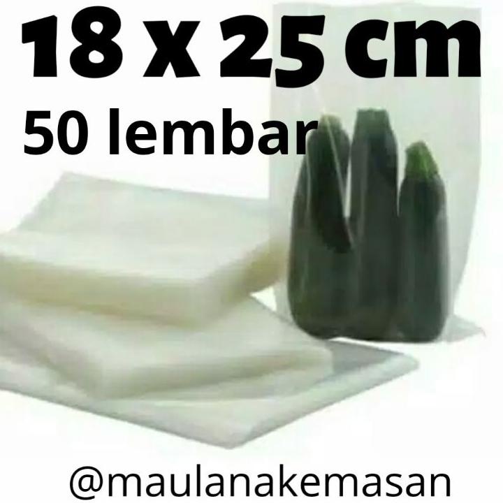 

kode1x1Wl Plastik vakum vacuum bag 18x25 cm 50 lembar termurah berkualitas 80 micron