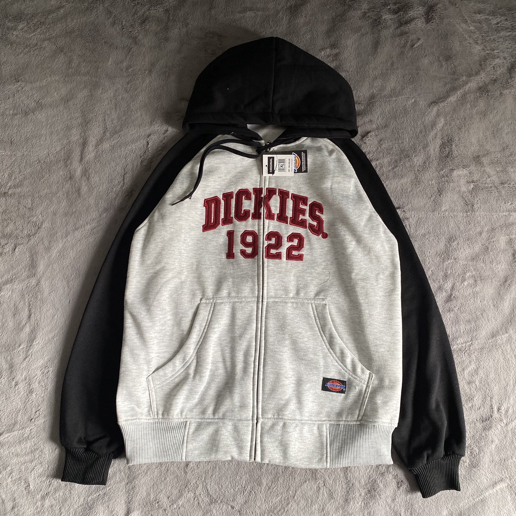 JAKET SWEATER HOODIE ZIPPER DICKIES KOMBINASI FULLTAG&amp;FULLBORDIR BEST SELLER