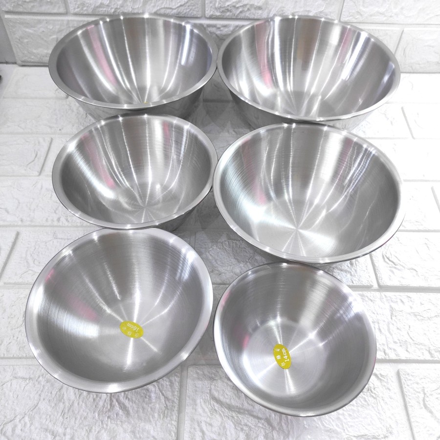 Mangkok Dalam Mangkok Tebal Stainless Steel Premium