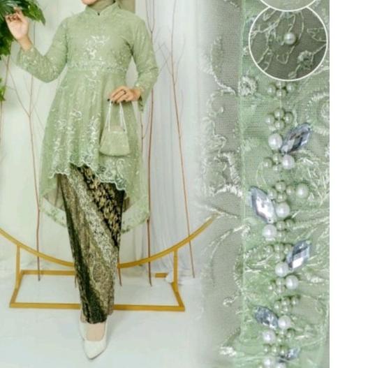 ➳ RR Kebaya Aurora Lesti Mutiara Payet//Setelan Kebaya Lesti Kejora//Kebaya Modern Payet//Kebaya Bro