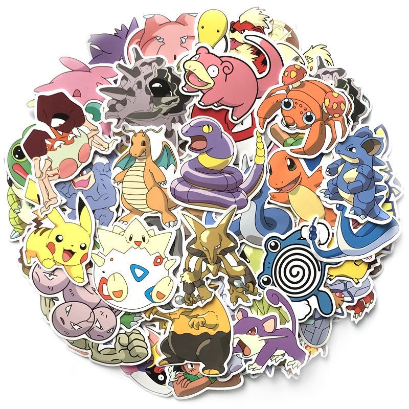 Stiker Pokemon Stiker Laptop Handphone ipad Water Cup Dekorasi Stiker