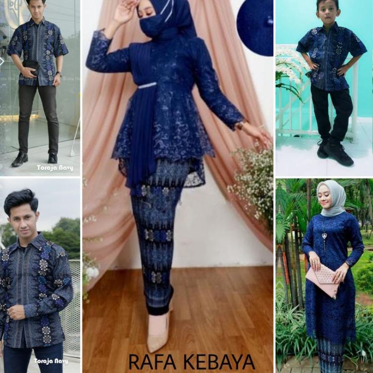 ♥ SET KEBAYA COUPLE / BAJU BATIK COUPLE / KEBAYA BROKAT TUNIK JUMBO MODERN / KEMEJA BATIK MOTIF TORA