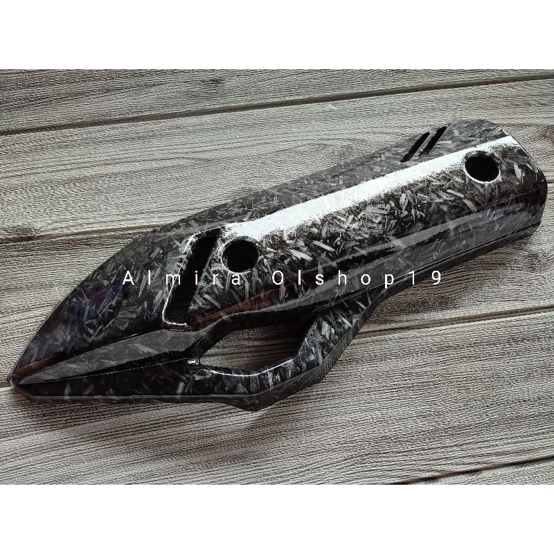 TAMENG KNALPOT PCX 160 TAHUN 2021-2023 CARBON CELUP