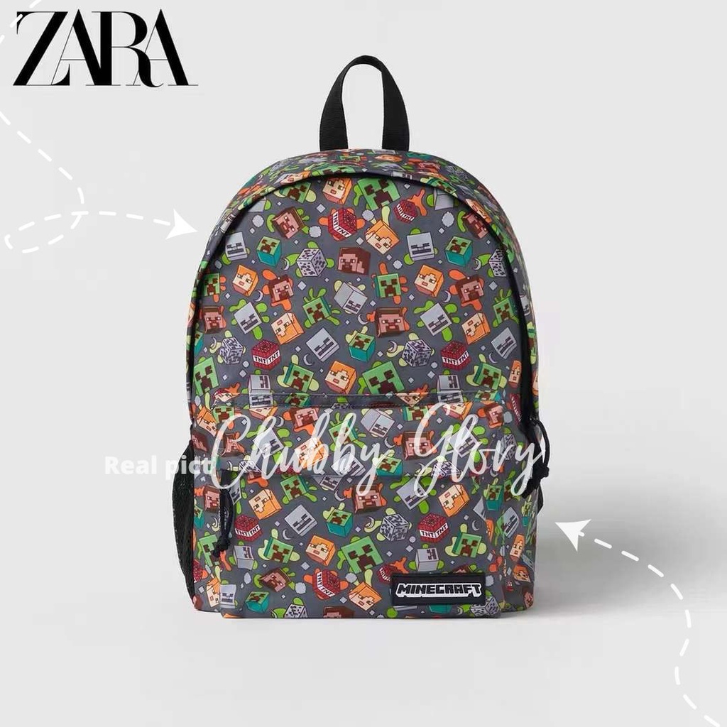 ZARA BA2224 Tas anak Zara Ransel Anak Import Tas Anak Sekolah Tas Ransel Anak Import Premium Tas Ransel Minecraft