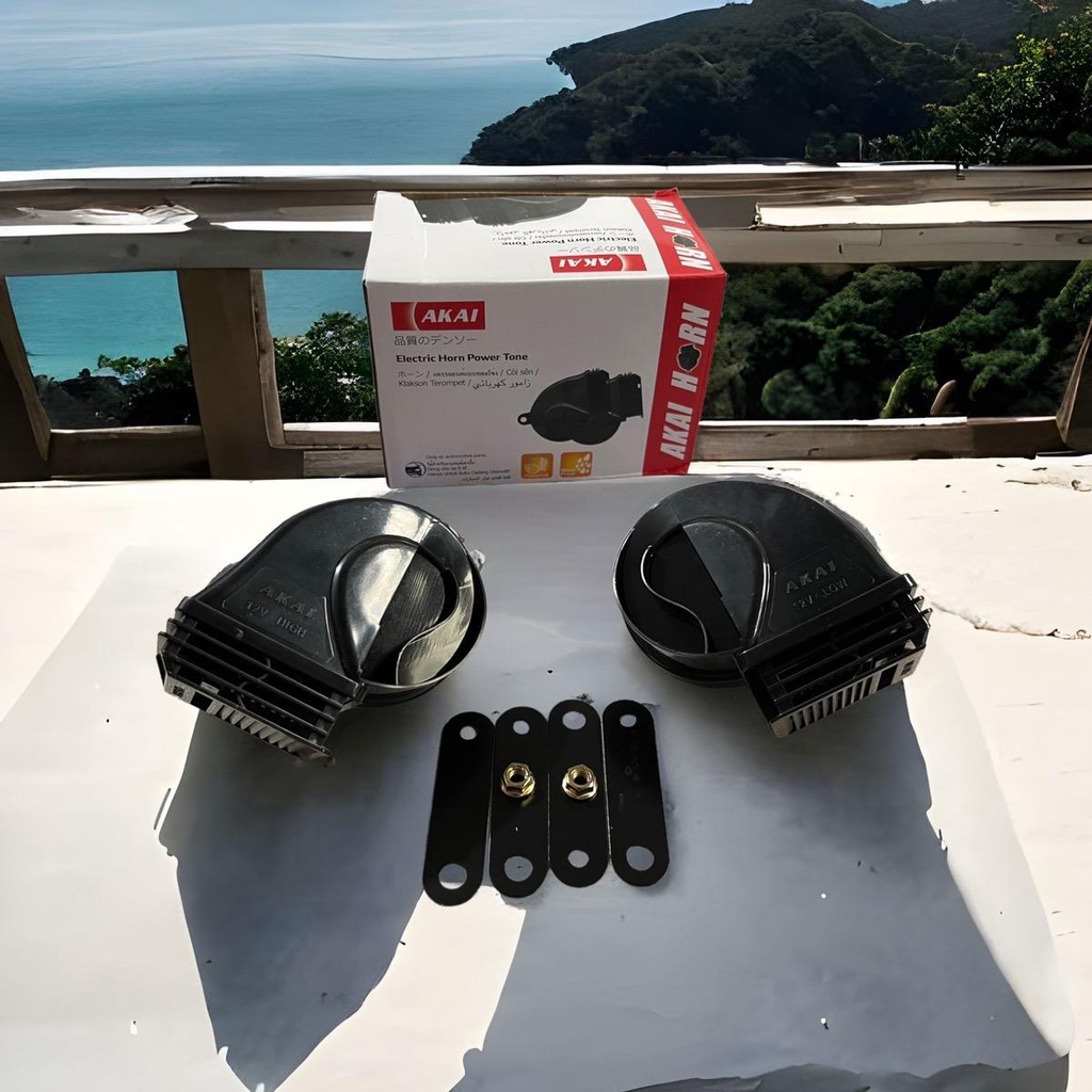 Akai Racing Store - Klakson Keong Waterproof Akai Stereo Universal Motor Dan Mobil 12v