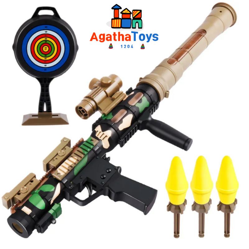 Minana Anak Bazoka Basoka Rocket Gun Pistol Pistolan Peluru Bullet Tembak Tembakan Besar Jumbo Maina