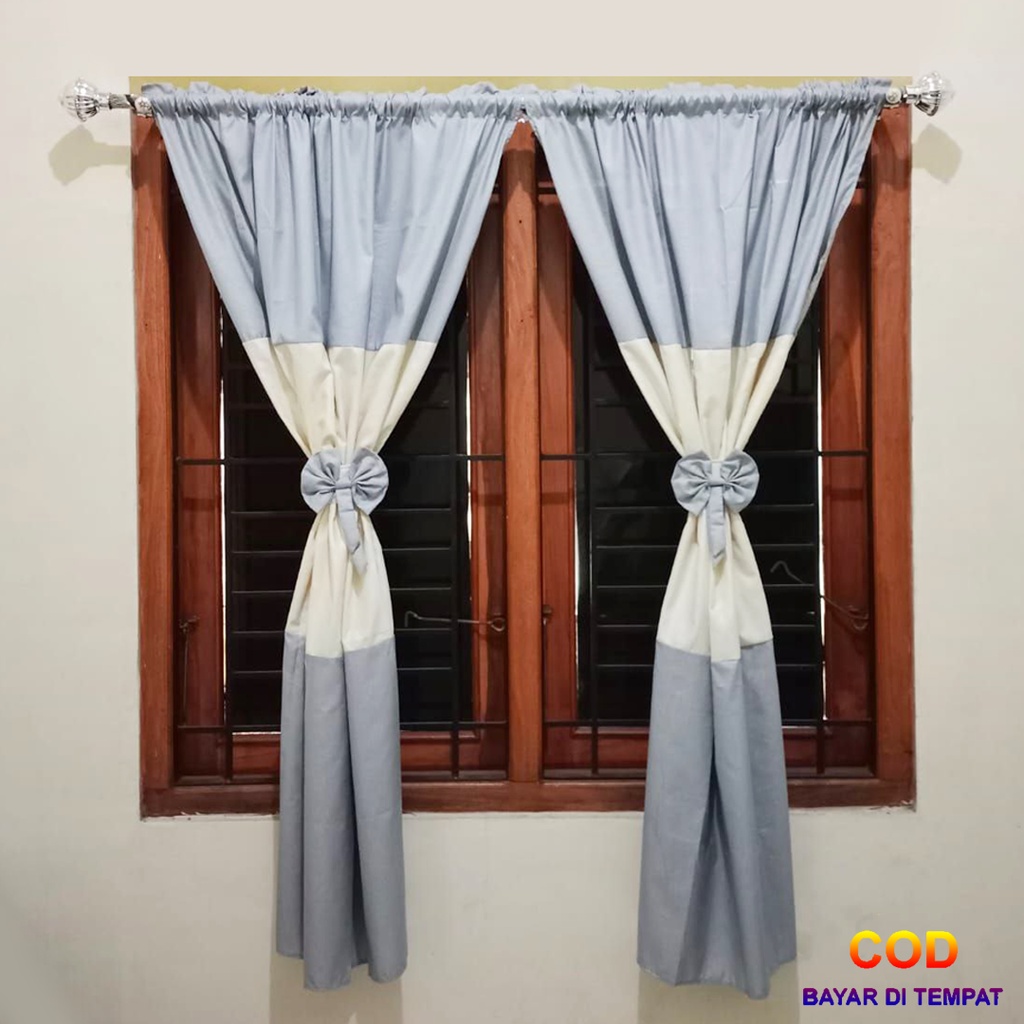 ✅COD Gorden Hordeng Jendela 100x150 Free Tali Pita Hiasan Dekorasi Kamar Dan Ruang Tamu Perlengkapan Rumah