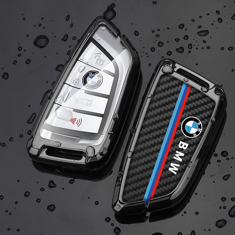 Bmw Kulit Serat Karbon Zinc Alloy Case Kunci Mobil Cover Smart Key Full Wrap Protecter Untuk E36 E46 E30 E90 F10 F30 E39 E60 X1 E84 F48 F25 X3 E83 X5 F15