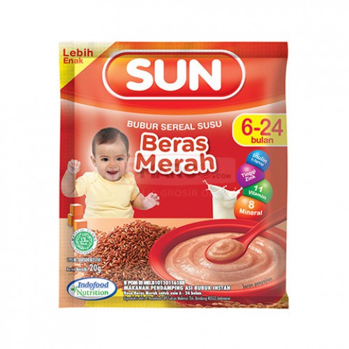 SUN BUBUR BERAS MERAH 8X20