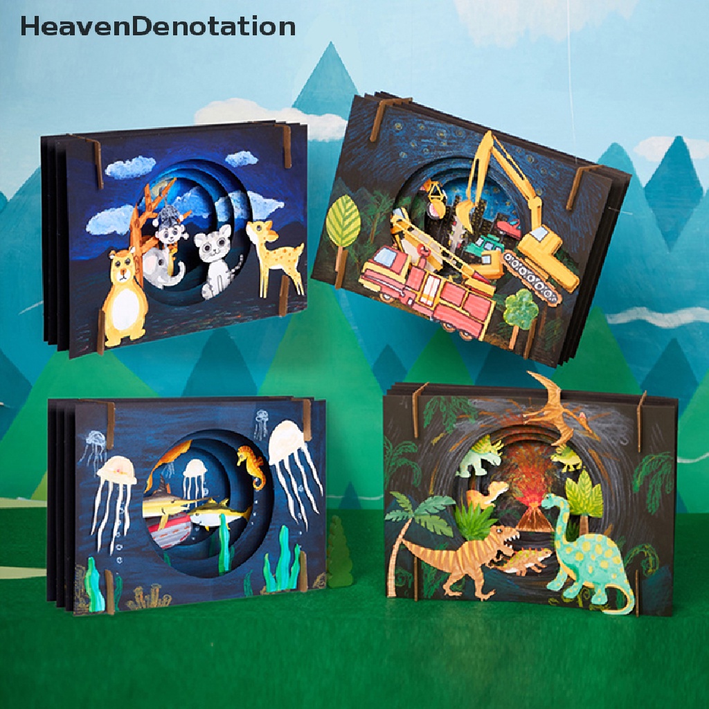 [HeavenDenotation] Mainan Kerajinan Langit Berbintang Vast DIY Untuk Anak Lovely Dinosaurus Children DIY Craft HDV