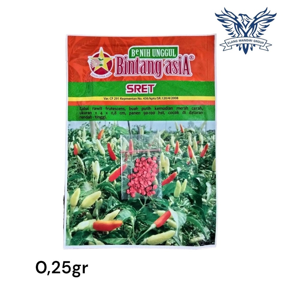 REPACK 2000an Bibit Cabe Cabai Rawit SRET 0,25gr bintang asia 100% Original dewata setra super