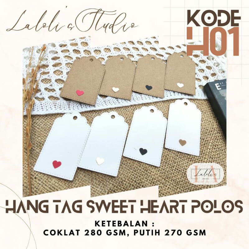 

Hang Tag Sweet Heart Polos Serbaguna Premium Kode H01