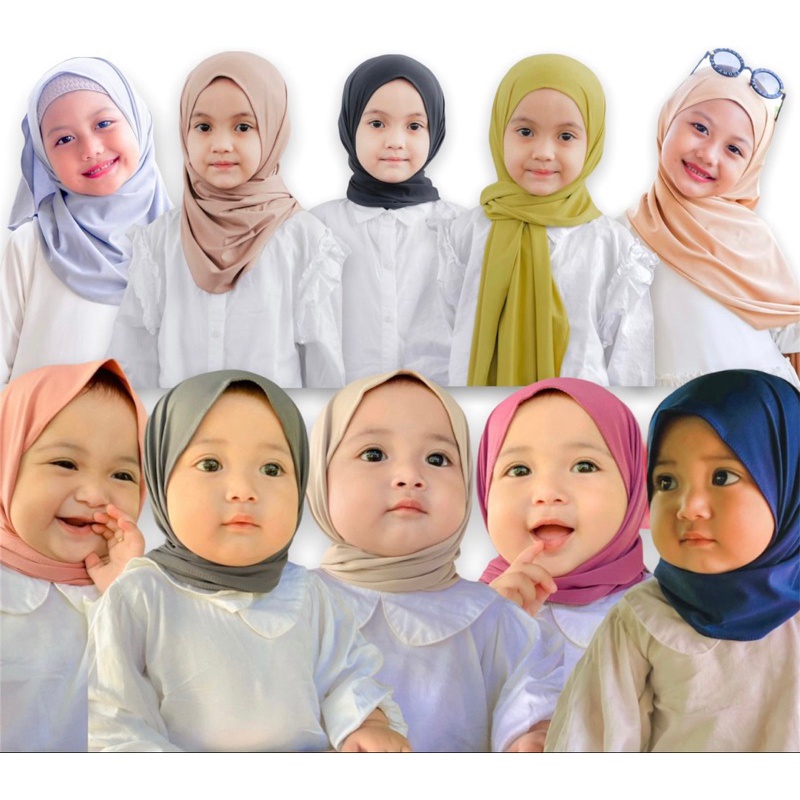 LITTLECAIM - ALISHA PASHMINA HIJAB KATALOG 3 | hijab anak | pasmina instan anak