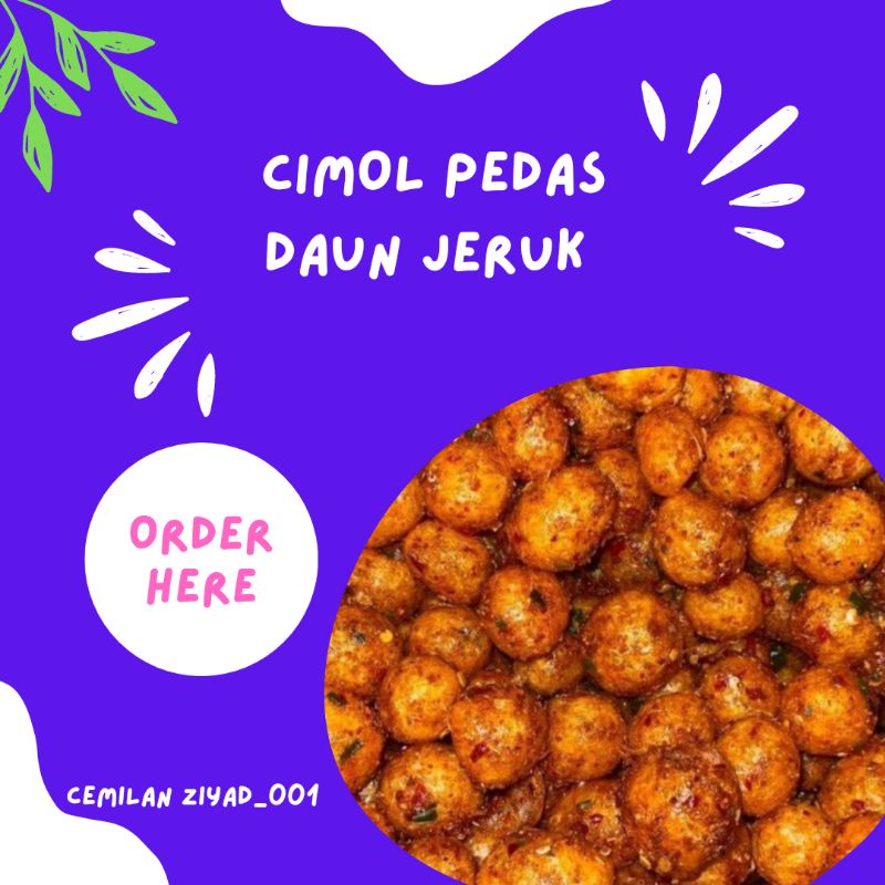 

cemilan cimol pedas kering gurih enak daun jeruk