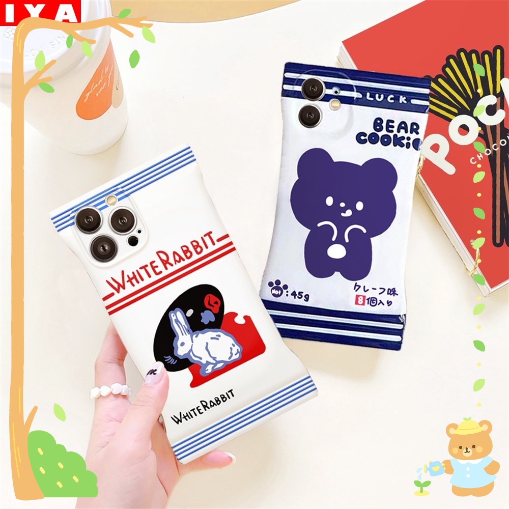 White Rabbit Candy Case Redmi Note 11 Pro Note11S 10C Note10 5G 10A 9C 9A 10 9T 10s Note9 Note8 Poco X3 NFC M3 Dan Cookie Bear TPU Soft Cover