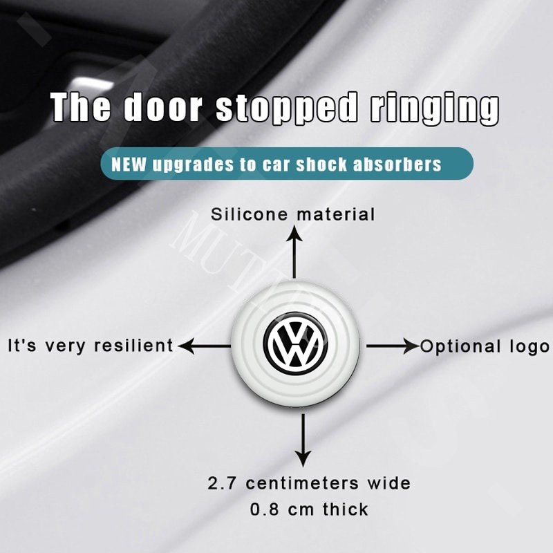 Volkswagen 4per8 /12 /16Pcs New Luminous Type Car Door Trunk Anti Shock Tabrak Pad Silikon Stiker Mengurangi Kebisingan Penyangga Universal Untuk mk7 Scirocco Beetle Polo Golf mk3 mk6 Passat B5